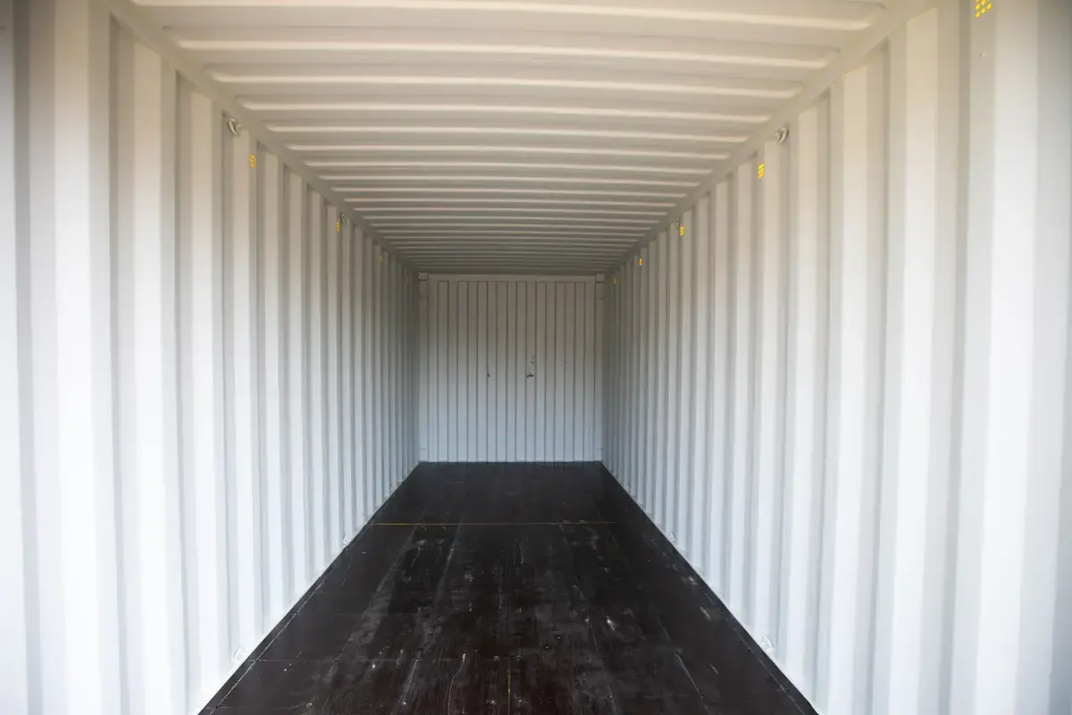 Reference example of a shipping container interior with wooden flooring